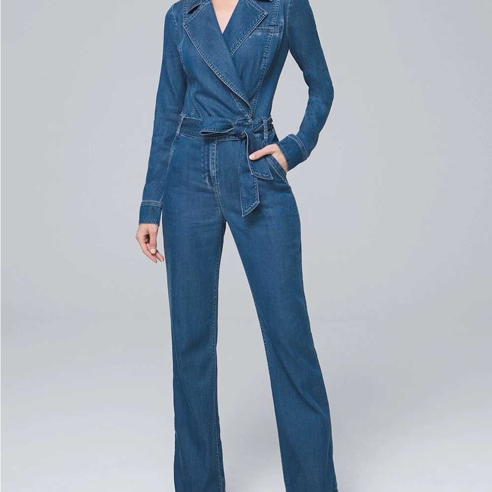WHBM NWT Blue Denim Jumpsuit